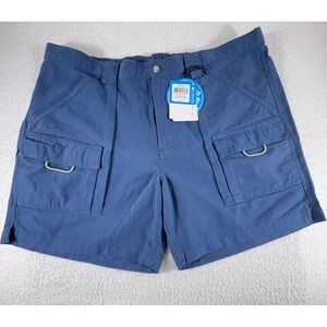 Columbia PFG Brewha Cargo Shorts Mens 1X 40 Blue Outdoor Fishing 7" Inseam‎